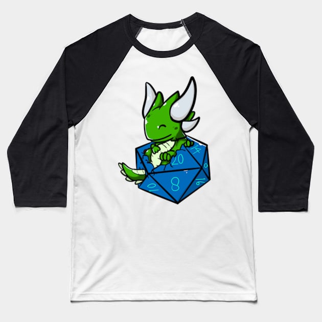 Baby Dragon Baseball T-Shirt by SnowJade